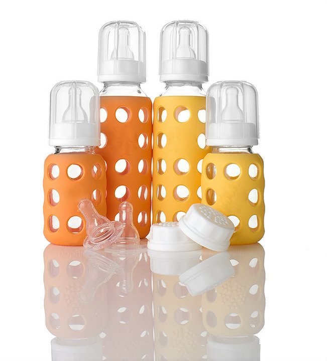 Glass Baby Bottle With Silicone Sleeve